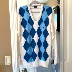 NWOT Lacoste Argyle Sweater